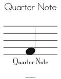 Quarter Note Worksheet - Twisty Noodle