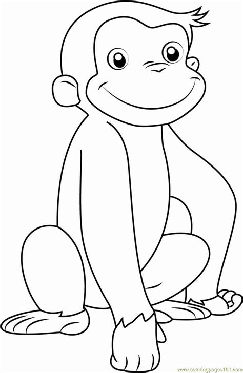 Curious George Face Coloring Pages at GetColorings.com | Free printable ...