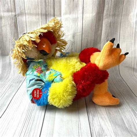 Cuddle Barn | Other | Laid Back Louie Dont Worry Be Happy Cuddle Barn Singing Parrot Plush ...