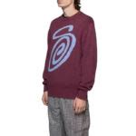 Stussy Crew Knit Sweater Unisex Curly S Indie Aesthetic