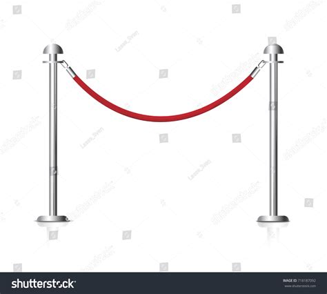 Stanchions Barrier Barrier Rope Vector Illustration Stock Vector ...