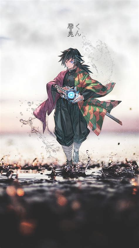 Giyuu tomioka, anime, animes edit, art, demon slayer, hashira, kimetsunoyaiba, HD phone ...