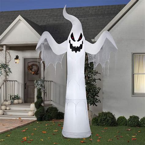 Halloween Inflatable Airblown Giant Ghost 12 ft. | Halloween ghost decorations, Halloween ...