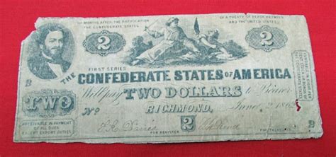 Stewarts Military Antiques - - US Civil War, Confederate Two Dollar ...