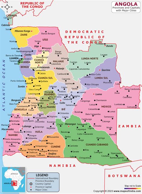 Angola Map | HD Political Map of Angola