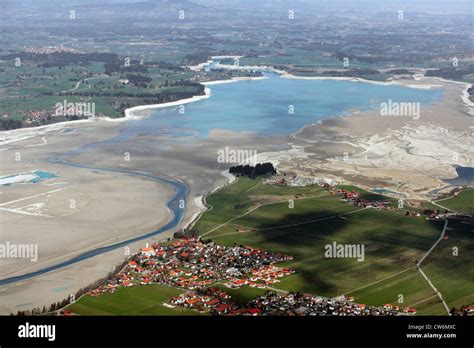 Forggensee with low water level in winter hi-res stock photography and images - Alamy