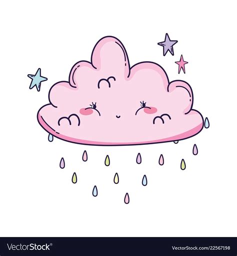 Cute cloud cartoon Royalty Free Vector Image - VectorStock