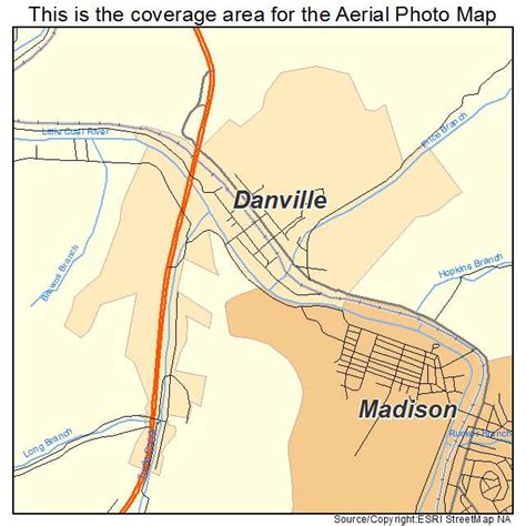 Aerial Photography Map of Danville, WV West Virginia