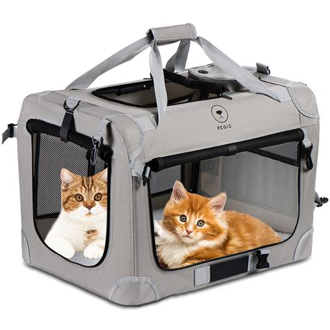 PEGIC Extra Large Cat Carrier For Cats, Portable Soft Sided Large Pet ...