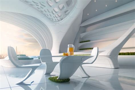 Luxury futuristic dining room | Interior Design Ideas