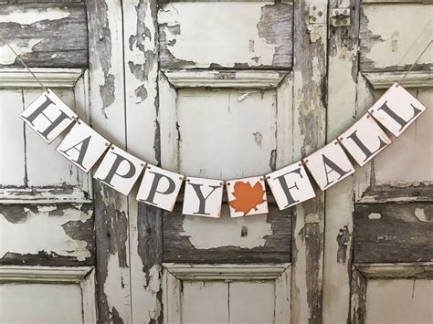 Happy Fall Banner Fall Decor Fall Banner Rustic Fall Sign - Etsy