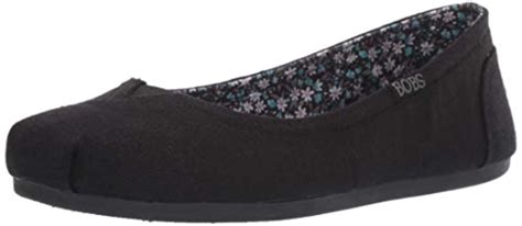 Skechers - Skechers Bobs Women'S Bobs Plush-Linen Back Ballet Flat, Bbk - Walmart.com