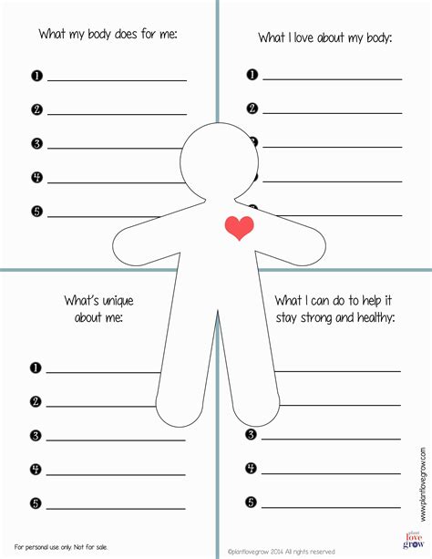 Printable Self Esteem Worksheets For Teenagers - Lexia's Blog