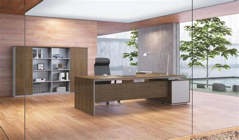 Modern Sirius Office Table With Side Cabinet: Boss's Cabin