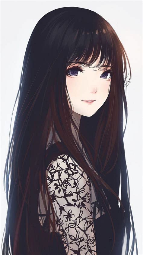 Anime Girl Long Hair Black Wallpapers - Wallpaper Cave