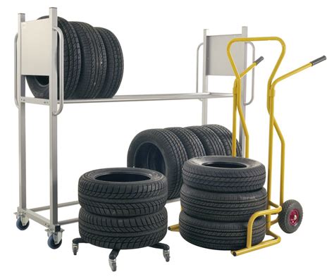 Tyre rack on wheels H1580xL2030mm, grey • Storit