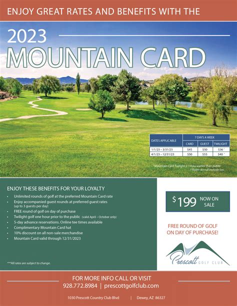 Mountain Card - Prescott Golf Club