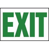 Exit Signs - - EXIT Signs Green Lettering/White Background Accuform MEXT526VP Safety Signs