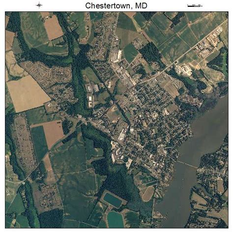 Aerial Photography Map of Chestertown, MD Maryland