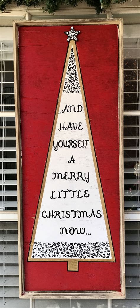 DIY hand painted Christmas sign from scrap wood and frame - made by Cherie | Christmas signs ...