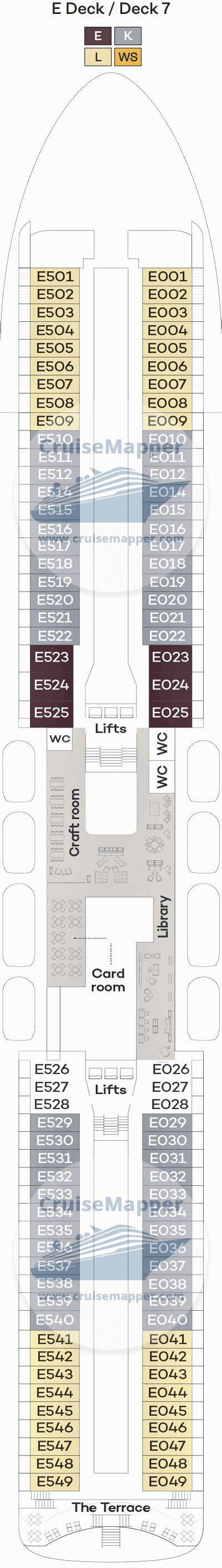 Spirit of Discovery deck 3 plan | CruiseMapper