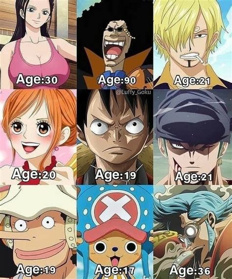 What Are The Ages Of One Piece Characters - onepieceaz