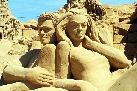 Brad Pitt Angelina Jolie Sand Sculpture Editorial Stock Photo - Stock ...