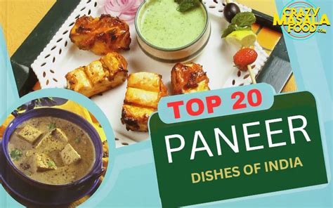 Top 20 Paneer Dishes Of India - Crazy Masala Food