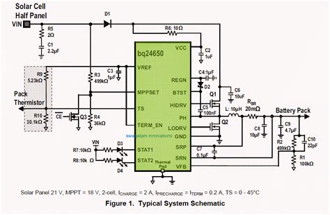 Synchronous Switch-Mode MPPT Battery Charge Controller Circuit