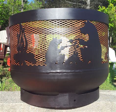 Wood burning Muskoka Fire Pit. 30" diameter, made out of recycled ...