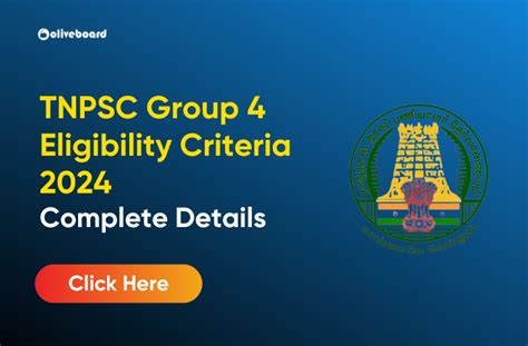 TNPSC Group 4 Eligibility Criteria 2024, Check Requirements