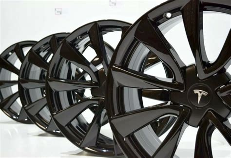 19″ TESLA MODEL 3 FACTORY OEM ORIGINAL GLOSS BLACK RIMS – Factory Wheel ...