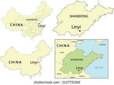 Linyi City Location On Map China Stock Vector (Royalty Free) 2137732369 ...