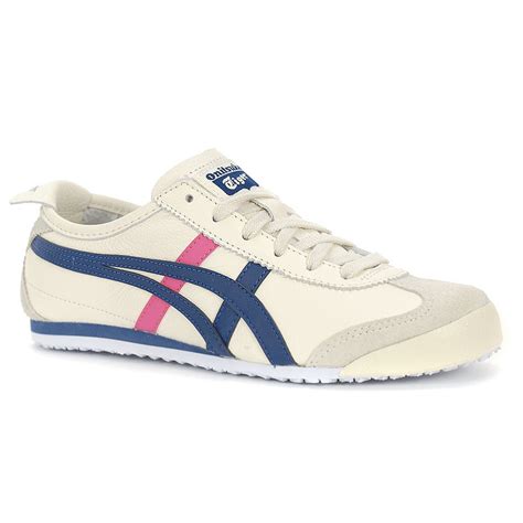 ASICS Onitsuka Tiger Women's Mexico 66 Cream/Blue Shoes 1182A078.103 ...