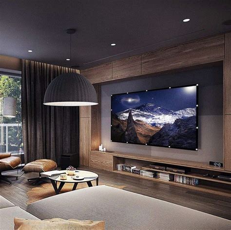 15 the perfect tv wall will surprise the guest 9 in 2020 | Modern tv room, Living room design ...