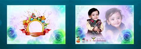 Baby Birthday Album Design 14x40 PSD Templates - StudioPk