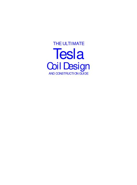 SOLUTION: The ultimate tesla coil design and construction guide - Studypool