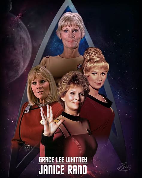 Grace Lee Whitney as Janice Rand in Star Trek. Star Trek Crew, Fandom Star Trek, Star Trek 1 ...