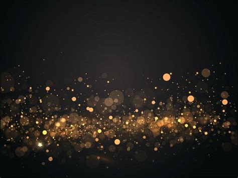 Premium Vector | Abstract Golden Bokeh Lights Effect Black Background. | Bokeh lights, Poster ...