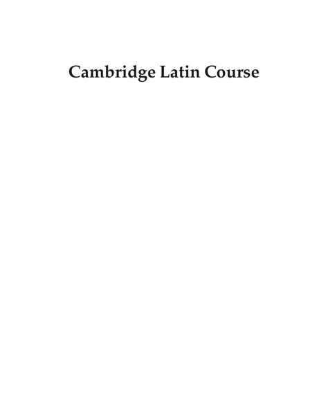 Cambridge Latin Course Book IV (fourth edition) by Cambridge International Education - Issuu