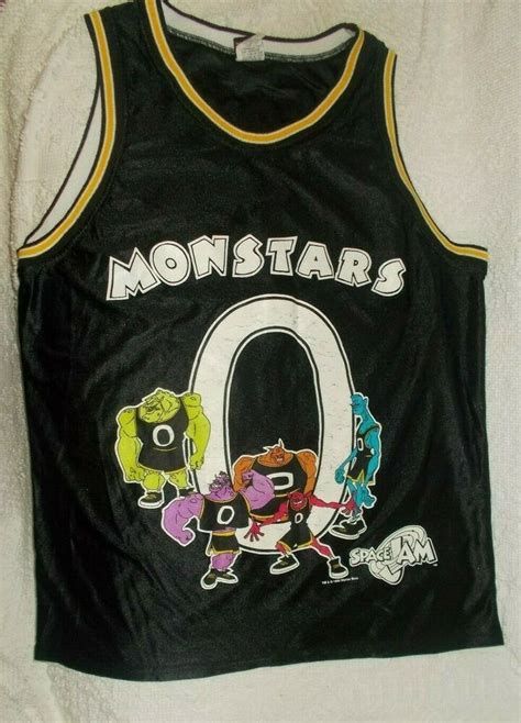 Vintage Space Jam Monstars Basketball Jersey 1996 Warner Brothers Size ...