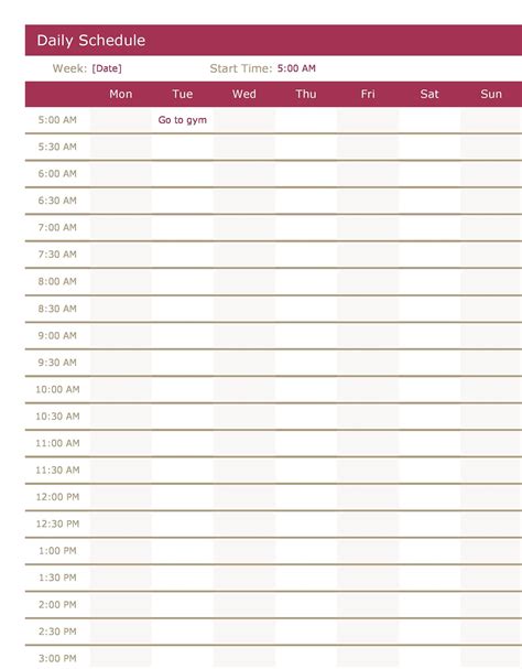 Daily Planner Printable Free