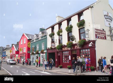 Stores.bars and restaurants in the main tourist area Dingle,Ireland Stock Photo, Royalty Free ...