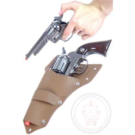 Lawman Silver Gun: Cowboy Collection : Replica Cap Gun : Brown Handle