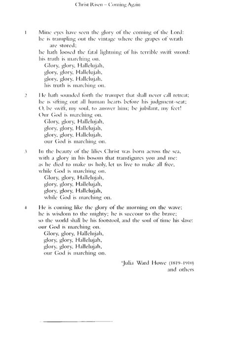 Church Hymnary (4th ed.) 476. Mine eyes have seen the glory of the ...