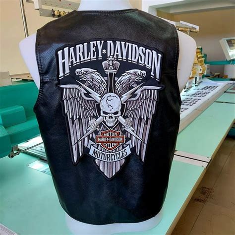 HARLEY Wings Skull Large Back Patch for custom biker vest | Etsy