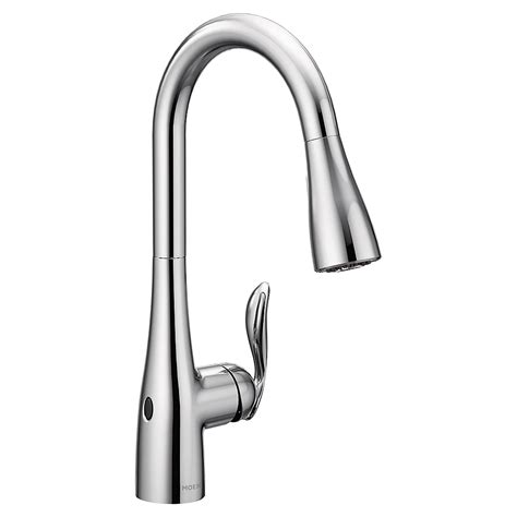MOEN Arbor Touchless Single-Handle Pull-Down Sprayer Kitchen Faucet with MotionSense Wave ...