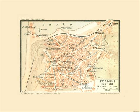 Termini Imerese Italy - Baedeker 1880 - 28.88 x 23 - Walmart.com - Walmart.com