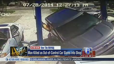 VIDEO: Out-of-control car slams into auto shop - 6abc Philadelphia