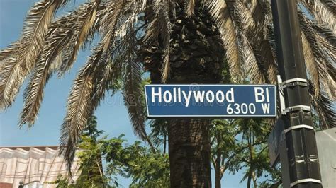 Close Up of a Hollywood Blvd Sign in Los Angeles Editorial Stock Image ...